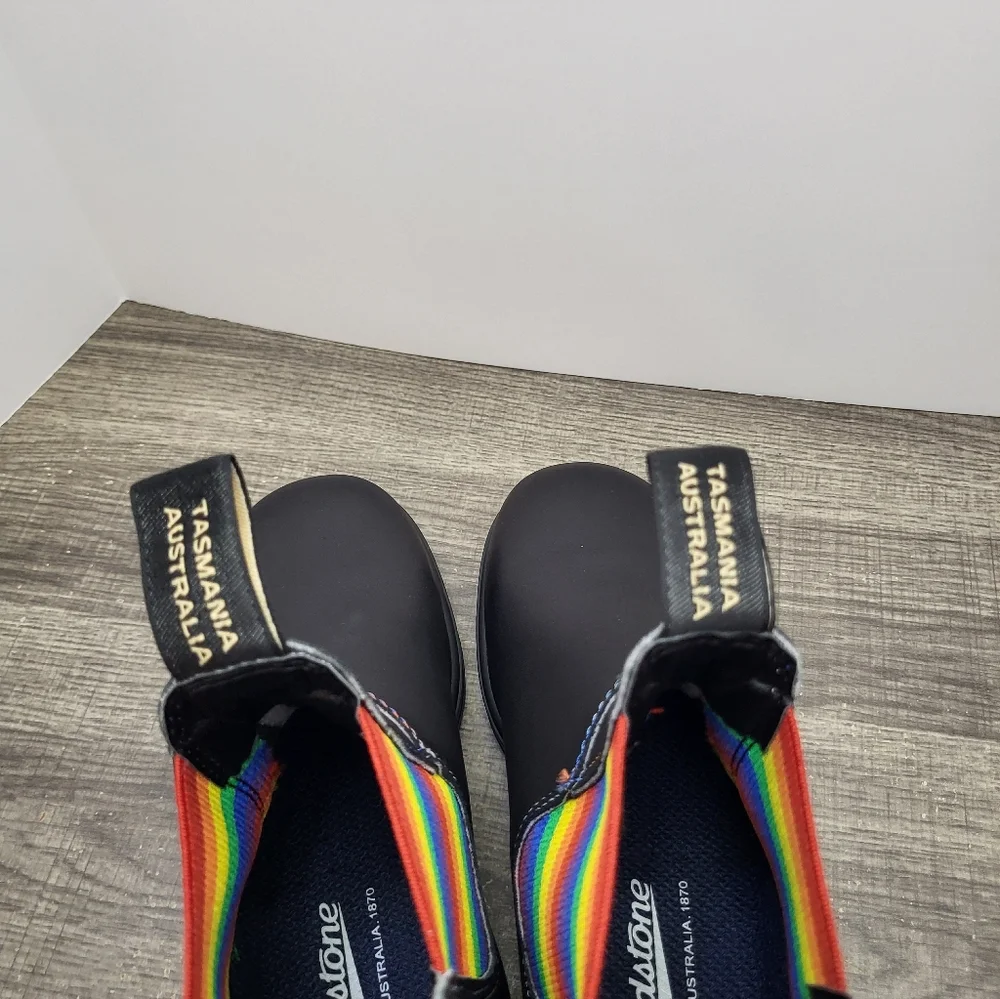 Blundstone Original 2105 Black Leather Rainbow Chelsea Boots Womens 6.5 US 3.5 A